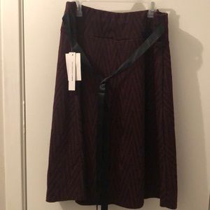 Maroon and black skirt